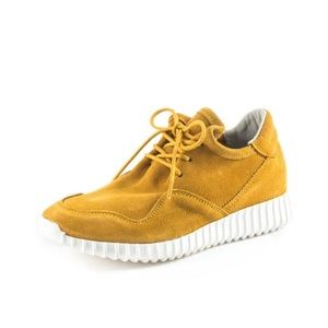 🔥SALE🔥Mustard yellow Galaxy suede sneakers 7